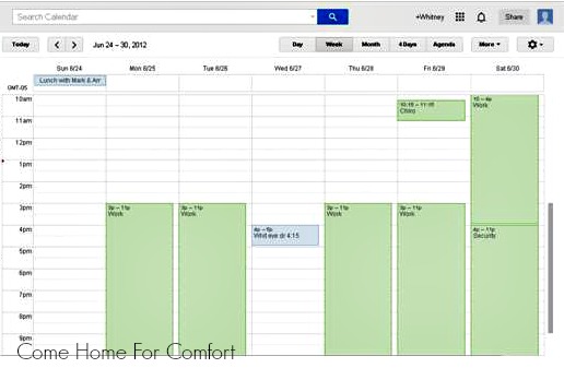 obviously an old calendar, but you get the idea...