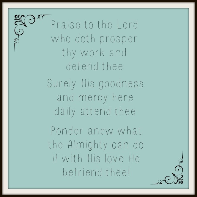 Praise to the Lord Come Home For Comfort