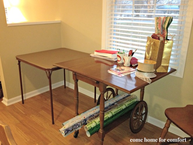 christmas gift wrapping station come home for comfort 3