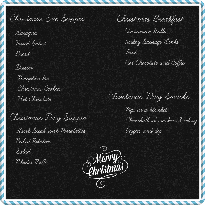 Christmas Menu Come Home For Comfort
