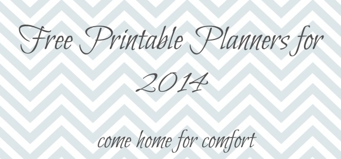 free printable planners for 2014