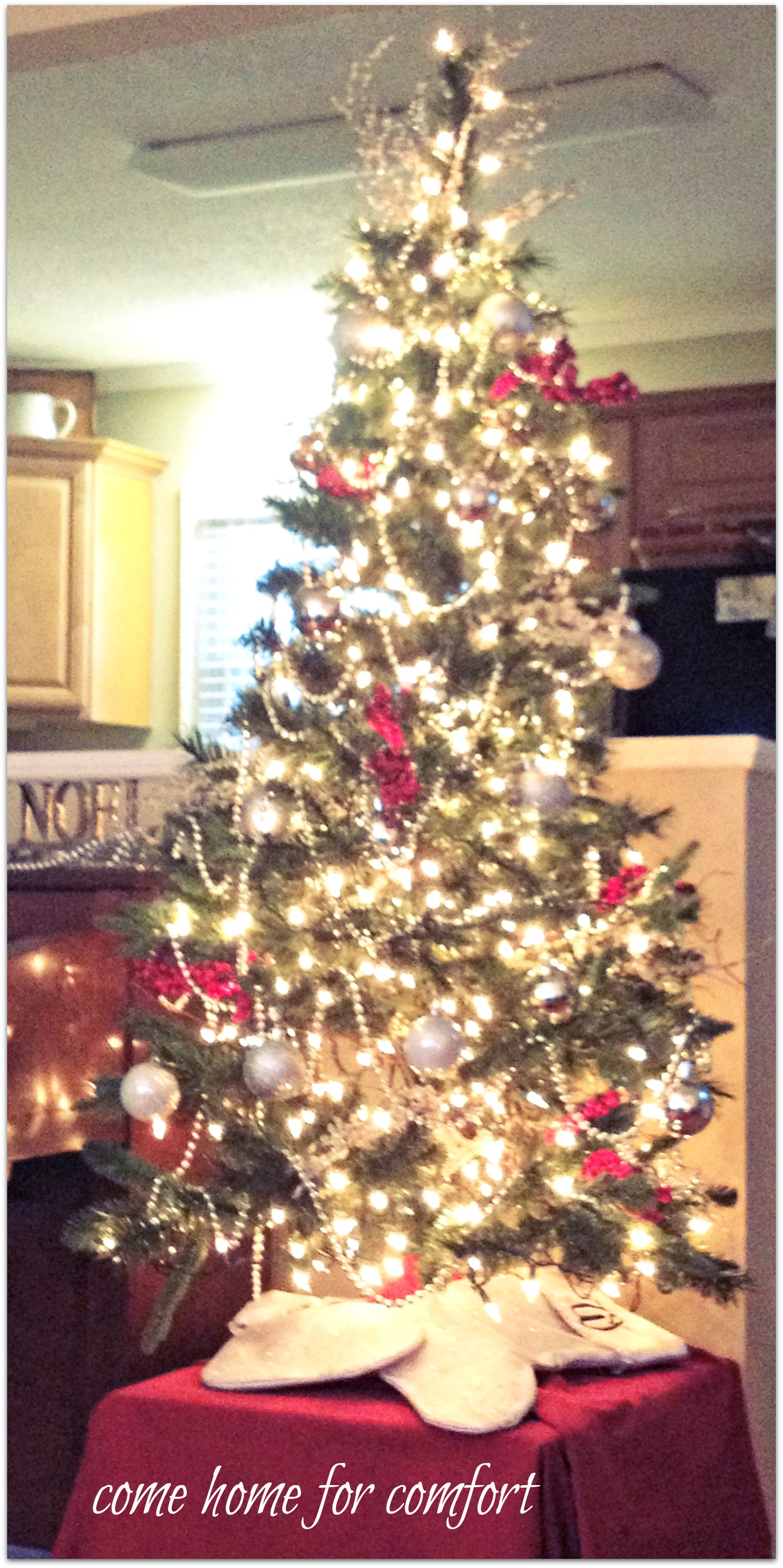 Tabletop tree come home for comfort Tabletop tree come home for comfort