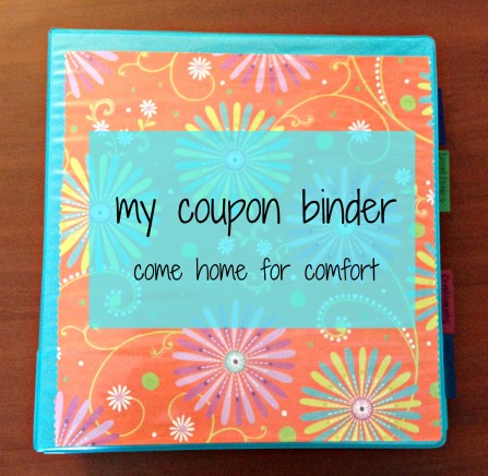 coupon binder come home for comfort