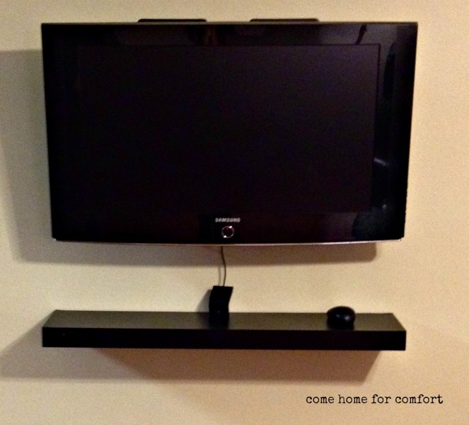 mounted tv with hidden cords come home for comfort