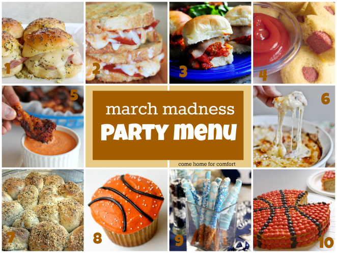 march madness party menu