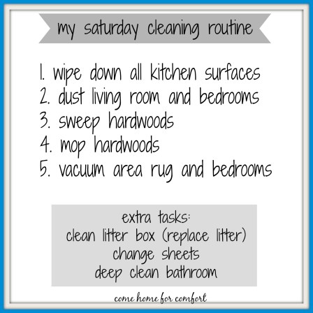 saturday cleaning routine