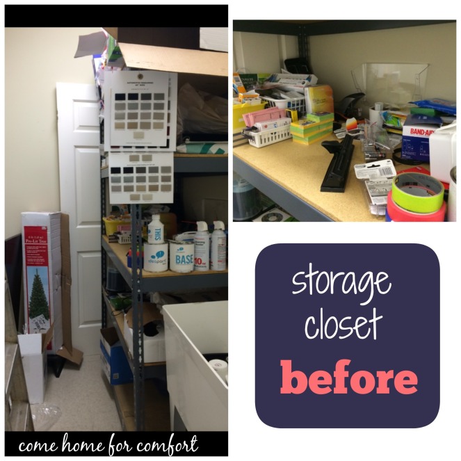 storage closet before