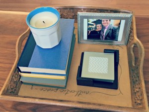 Coffee Table Decor with Patterned Coasters