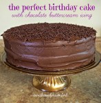 Birthday Cake with Chocolate Buttercream Icing