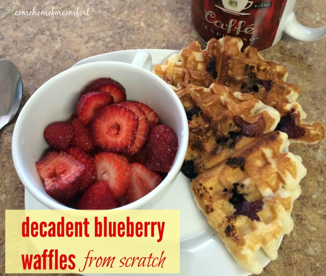 Homemade Blueberry Waffles Come Home For Comfort