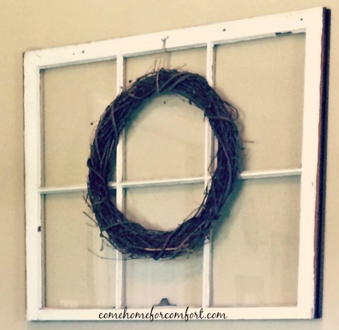 Dining Room Decor Window and Grapevine Wreath 2 Come Home For Comfort