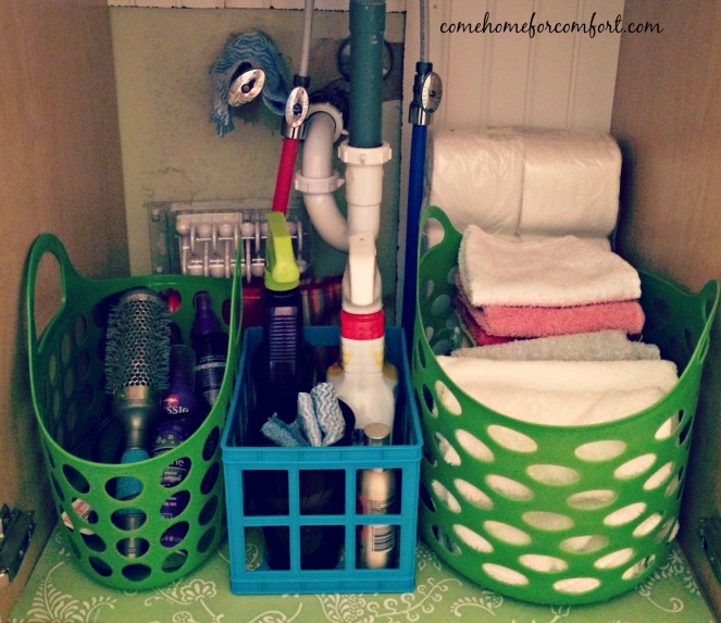 How to organize under the bathroom sink 3 Come Home For Comfort