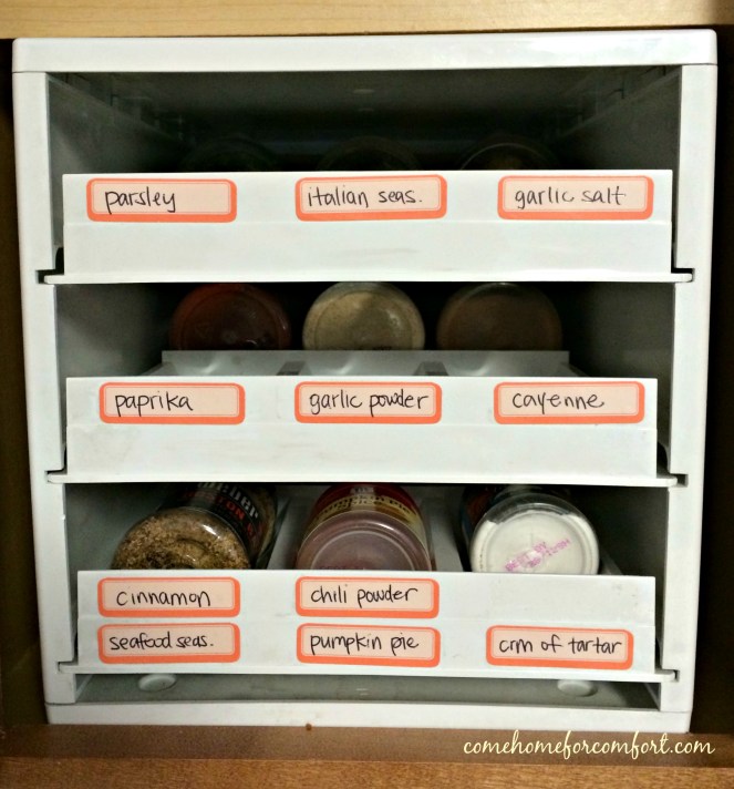 Getting Organized For Baking Season with spice rack - Come Home For Comfort