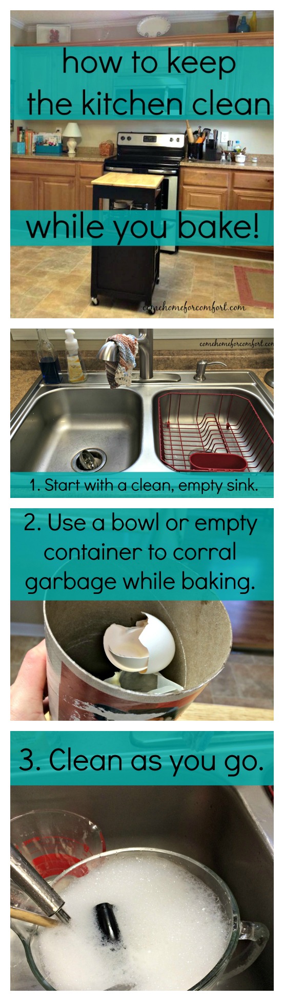 Tips for Keeping the Kitchen Clean While You Bake Come Home For Comfort