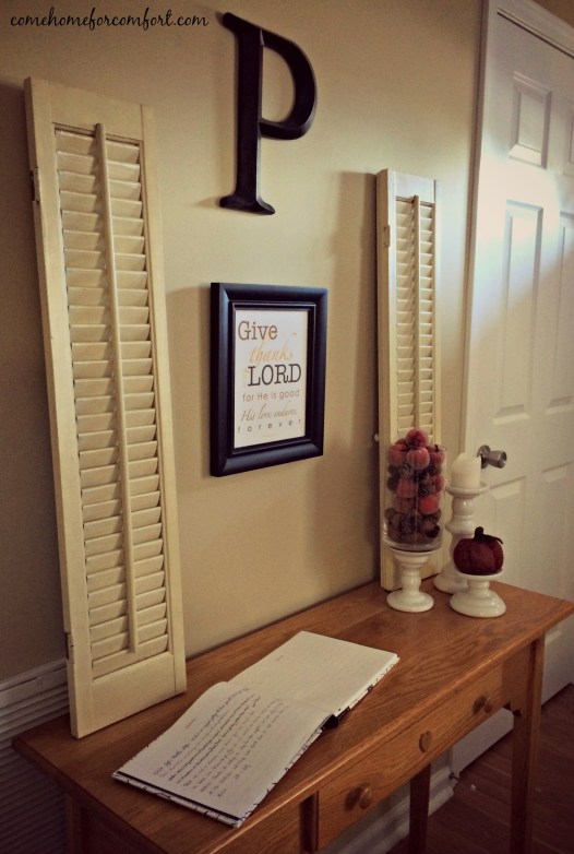 Decorating for Thanksgiving Come Home For Comfort 2