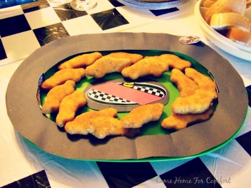 Nascar Party Themed Serving Platter via ComeHomeForComfort.com
