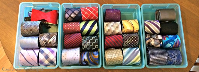Organizing Ties and Making His Life Easier via ComeHomeForComfort.com