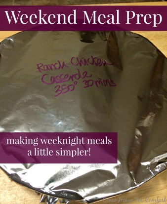 Weekend Meal Prep via ComeHomeForComfort.com