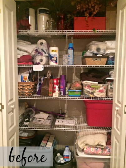 Organizing A Linen Closet on A Budget via ComeHomeForComfort.com