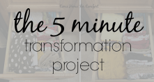 The 5 Minute Transformation Project via ComeHomeForComfort.com 1