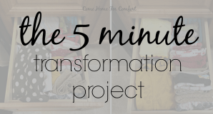The 5 Minute Transformation Project via ComeHomeForComfort.com 1