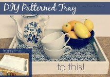 How to DIY Blue and White Tray via ComeHomeForComfort.com