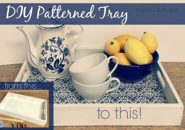 How to DIY Blue and White Tray via ComeHomeForComfort.com