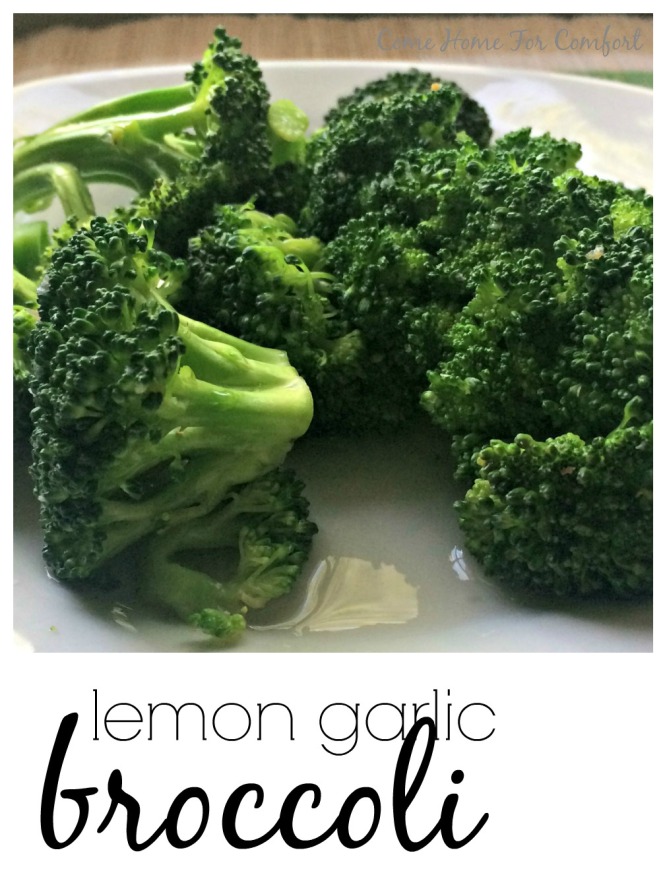 Lemon Garlic Broccoli via ComeHomeForComfort.com