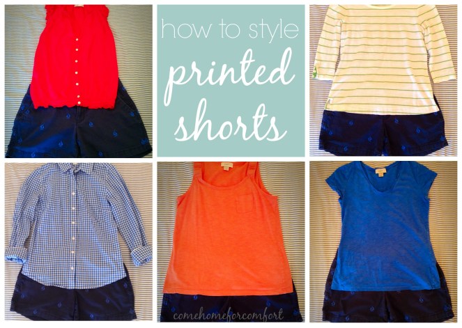 How to style printed shorts via ComeHomeForComfort