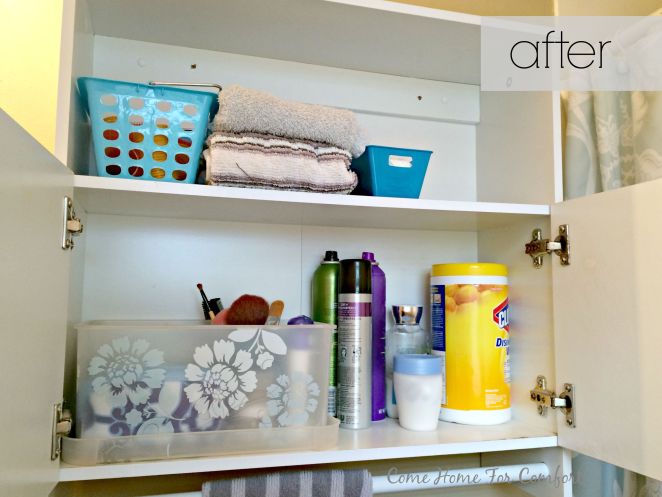 Bathroom Cabinet Re-Organization via ComeHomeForComfort.com 3