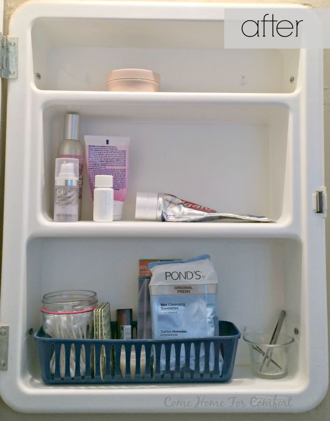 Bathroom Cabinet Re-Organization via ComeHomeForComfort.com 4