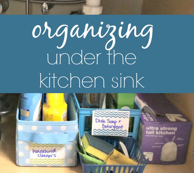 Organizing Under The Kitchen Sink via ComeHomeForComfort.com