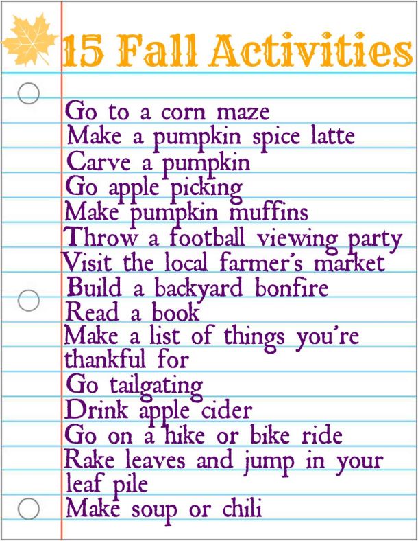 15 Fall Activities