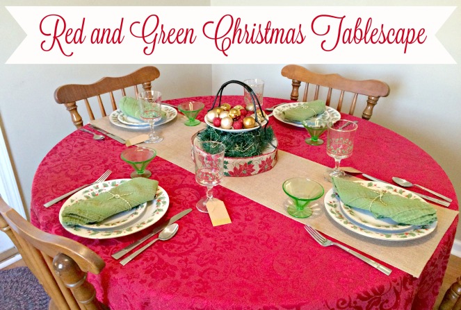 Red and Green Christmas Tablescape