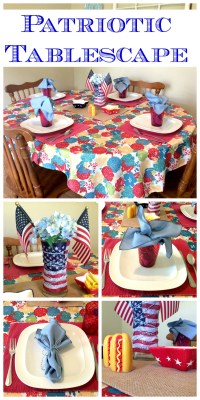 Ideas for a Patriotic Tablescape via ComeHomeForComfort.com