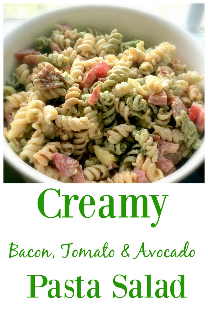 Creamy Bacon Tomato and Avocado Pasta Salad