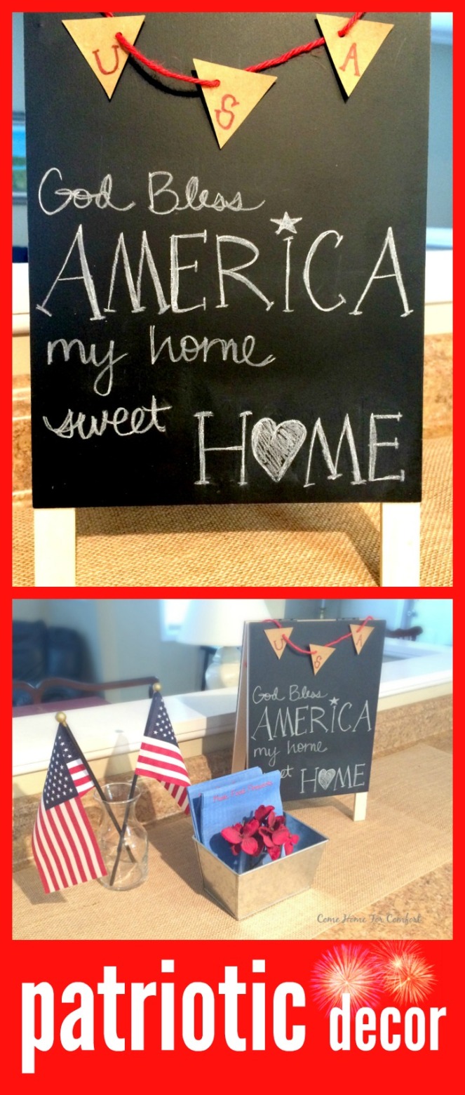 MyIdeas For Home Sweet Home Patriotic Decor via ComeHomeForComfort.com