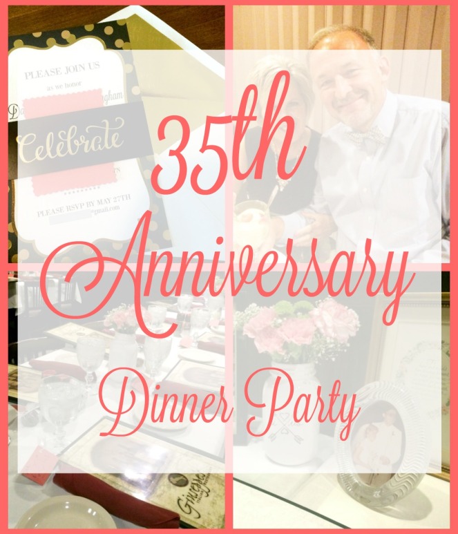 Planning A Dinner Party for a 35th Anniversary from ComeHomeForComfort.com