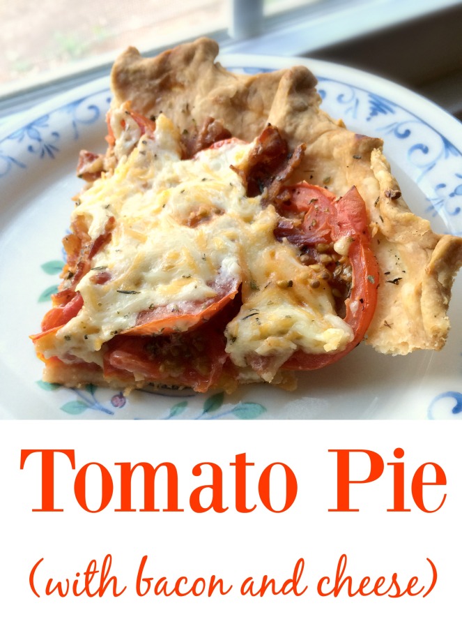 Tomato Pie With Bacon and Cheese