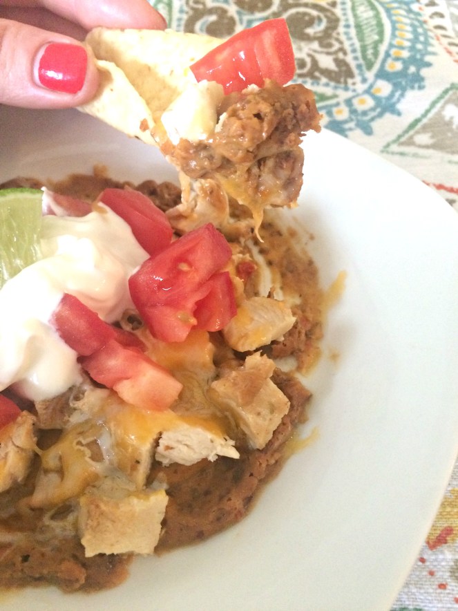 Chicken and Black Bean Hummus Dip from ComeHomeForComfort.com