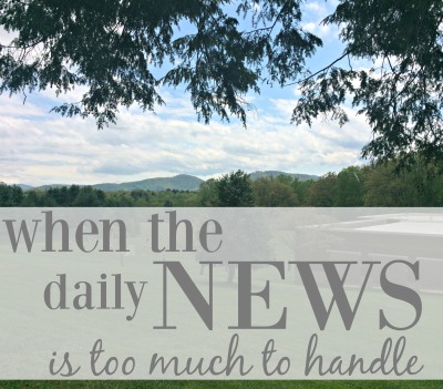 When the daily news is too much to handle, look carefully at the facts. Look away when you're overwhelmed. Look up to Jesus. via ComeHomeForComfort.com