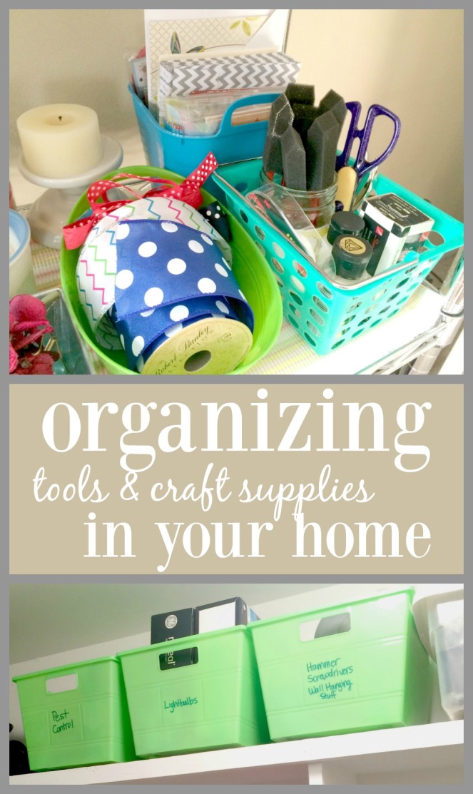 How to organize tools and craft supplies inside your home via ComeHomeForComfort.com